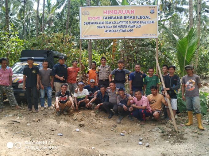 Polsek Lolayan cegah Penambang masuk Blok Tengkorak!, Petugas himbau gunakan baliho