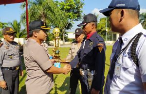 Pimpin Upacara HUT Satpam ke-39, Kapolres Kotamobagu Ajak Do’akan Kapolri ke-8