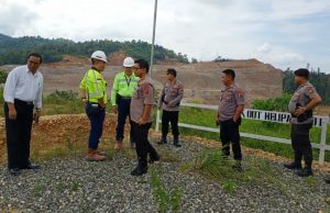 Antisipasi bencana, Kapolres Kotamobagu tinjau langsung aktifitas di lokasi pengolahan tambang emas PT. JRBM.