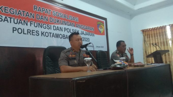 Sosialisasi anggaran Polres Kotamobagu T.A 2020, Wakapolres “agar tidak terjadi kesalahan distribusi anggaran”