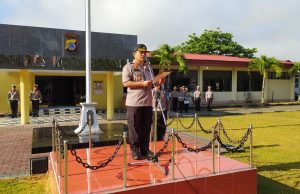 Upacara Bulanan Polres Kotamobagu Kapolres Kotamobagu himbau personil Proaktif tuntaskan masalah di masyarakat