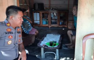 Pelihara Kondusifitas wilayah, Kapolsek Lolayan sambangi kepala desa dan masyarakat desa Abak