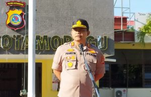 Apel pagi dan Commander Wish, Kapolres Kotamobagu sampaikan 8 kebijakan Kapolda Sulut