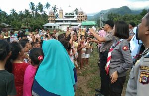Laksanakan giat “Healing Trauma” Polres Kotamobagu & Kodim 1303 BM libatkan Saka Bhayangkara & Saka Wirakartika.
