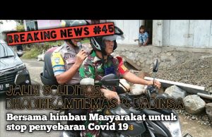 Bersatu ‘stop’ penyebaran virus Corona, Bhabinkamtibmas & Babinsa di Kota Kotamobagu mulai himbau Masyarakat.