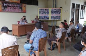 Tatap muka personil Polsek Lolayan bersama Kapolsek yang baru AKP Joel Lalensang