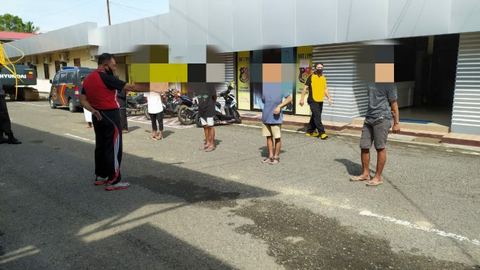 Masih dibawah umur, pelaku Balap Liar dibina Kasat Binmas didepan orang tua