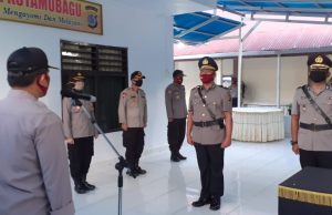Sertijab Kapolsek Kotamobagu, tetap laksanakan Protokol Kesehatan Covid-19