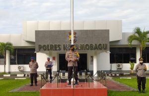 Kapolres Kotamobagu pimpin apel perdana di Polres Kotamobagu pasca libur Lebaran Idul Fitri