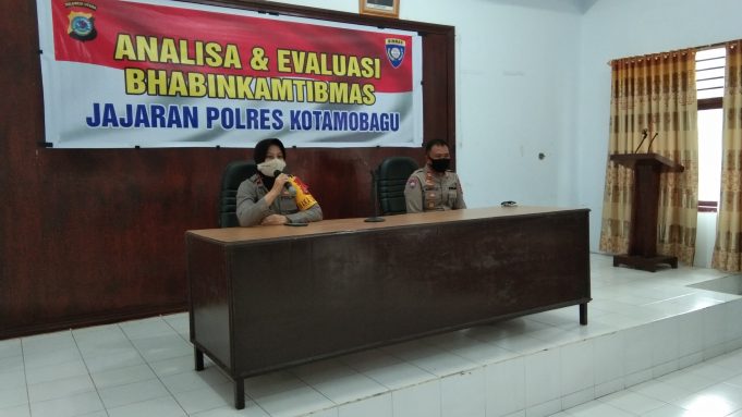 Pelaksanaan Anev bulanan, Wakapolres :”Antisipasi Covid-19 Para Bhabinkamtibmas harus mampu amati, tiru, & modifikasi”.