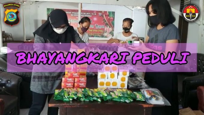 Bhayangkari Cabang Kotamobagu Beri Bantuan Suplemen kepada Personil Polri