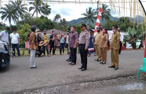 Kapolsubsektor Passi Timur hadiri Bansos Pemkab Bolmong.