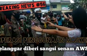 Cegah penyebaran Covid-19 Sat Lantas dan instansi terkait laksanakan operasi penggunaan masker.