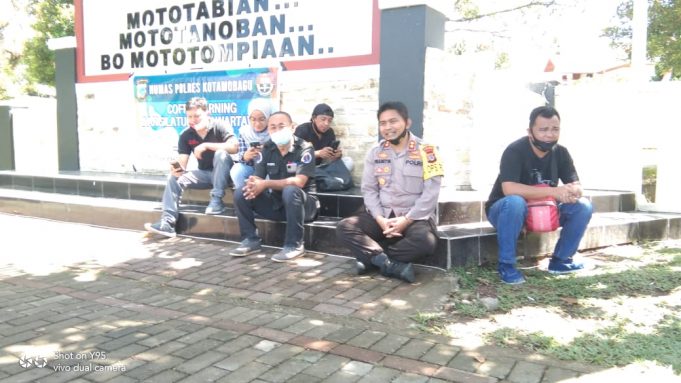 Cegah covid-19, Kapolres Kotamobagu Coffee Morning ajak Awak Media andil dalam Operasi Yustisi
