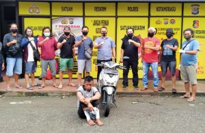 Berusaha melarikan diri Resmob lumpuhkan pelaku Curanmor lintas Provinsi.