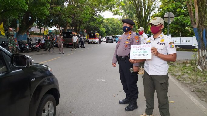 Operasi Yustisi Polres Kotamobagu hari ke-15, menjaring 14 Pelanggar yang tidak menggunakan Masker