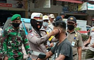 Polres Kotamobagu bersama TNI, Satpol PP dan Dishub laksanakan operasi Yustisi Covid-19