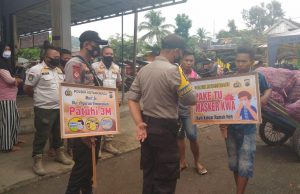 Operasi Yustisi Covid-19 Polsek Kotamobagu, Tak Pakai Masker diberi Sanksi