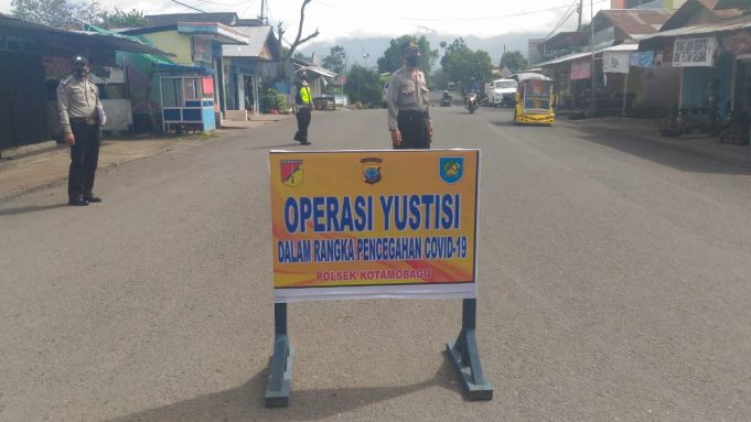 Operasi Yustisi Covid-19, Polsek Kotamobagu laksanakan di 7 titik