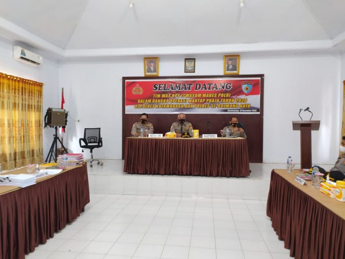 Tim Itwasum Mabes Polri Lakukan Was Ops Mantap Praja 2020 di Polres Kotamaobagu