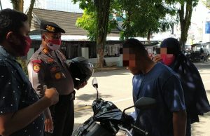 Operasi Yustisi simpang tiga Kanca BRI, 4 Orang terjaring tak gunakan Masker