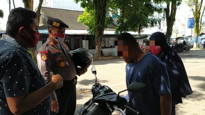 Operasi Yustisi simpang tiga Kanca BRI, 4 Orang terjaring tak gunakan Masker
