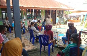 Sambangi Paud dan Sekolah Dasar di Bilalang, Kapolsek Passi himbau Prokes 4M