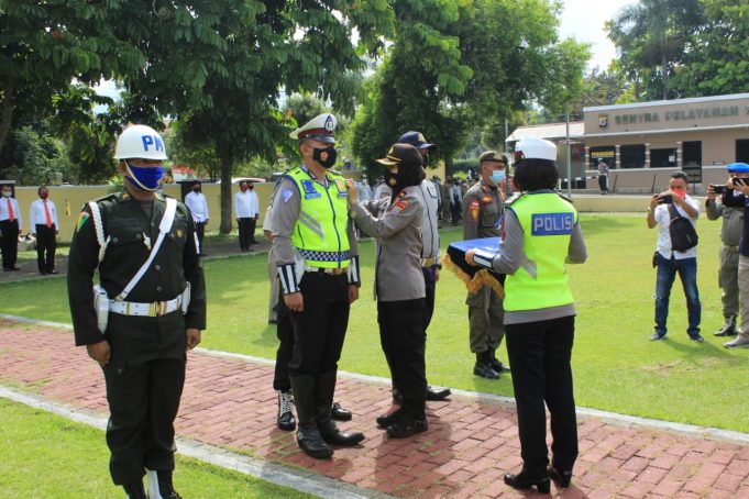 Polres Kotamobagu laksanakan Apel Gelar pasukan “Operasi Keselamatan Samrat 2021”