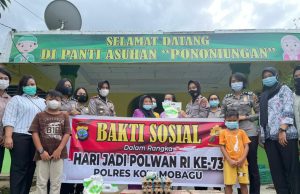 Jelang hari jadi Polwan ke-73, Wakapolres Kotamobagu pimpin Bakti Sosial di Panti Asuhan