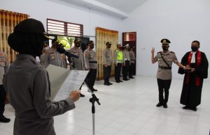 Resmi dilantik, Ipda Jufian Manoppo,SE resmi jadi Kapolsek perdana Kotamobagu Utara