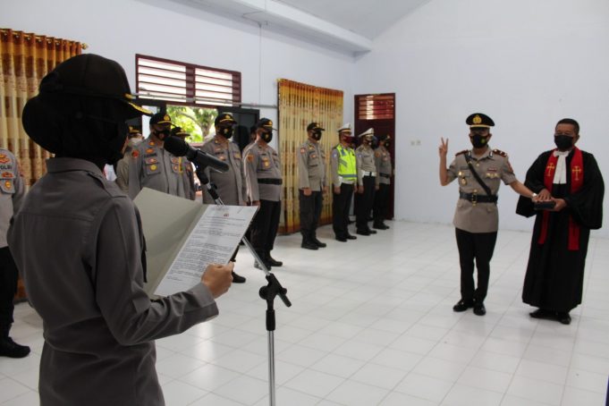 Resmi dilantik, Ipda Jufian Manoppo,SE resmi jadi Kapolsek perdana Kotamobagu Utara