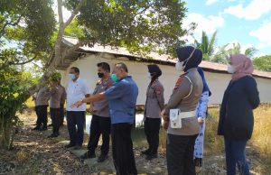Penguatan ekonomi Masyarakat melalui kampung tangguh, Polres Kotamobagu tinjau kolam perikanan air tawar.