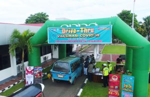 Drive Thru Vaksinasi Covid-19 dan Vaksinasi Massal Polres Kotamobagu jelang hari Bhayangkara ke-75