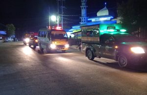Patroli malam hari, Kapolres Kotamobagu sampaikan respek/salut terhadap kesadaran/kepatuhan Masyarakat atas penerapan PPKM di Kotamobagu.