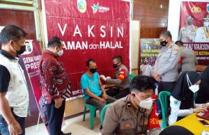 Polres Kotamobagu & Kampus (IAI) Kotamobagu bekerja sama sukseskan program vaksinasi Presisi.
