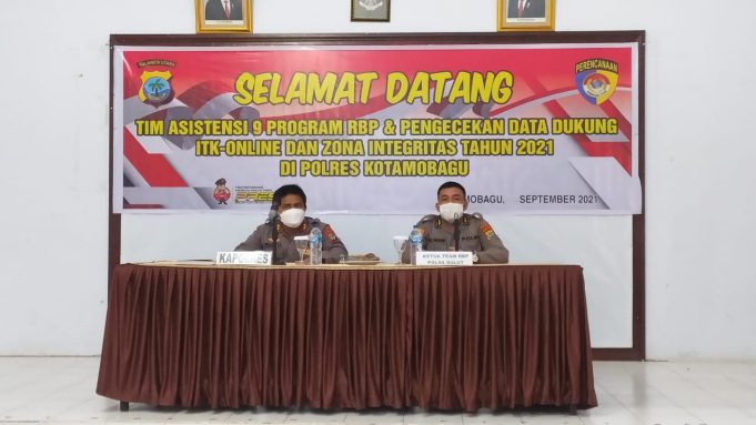 Zona Integritas, wujudkan WBK&WBBM Kapolres Kotamobagu Terima Tim Asistensi RBP Polda Sulut