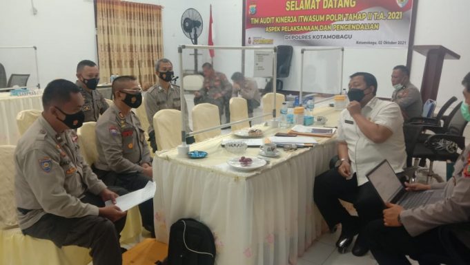Audit Kinerja II Polres jajaran se-BMR Itwasum Polri dipusatkan di Polres Kotamobagu