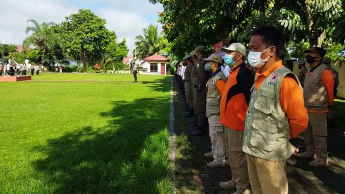 Polres Kotamobagu gelar Apel kesiapan tanggap bencana bersama TNI dan Instansi terkait
