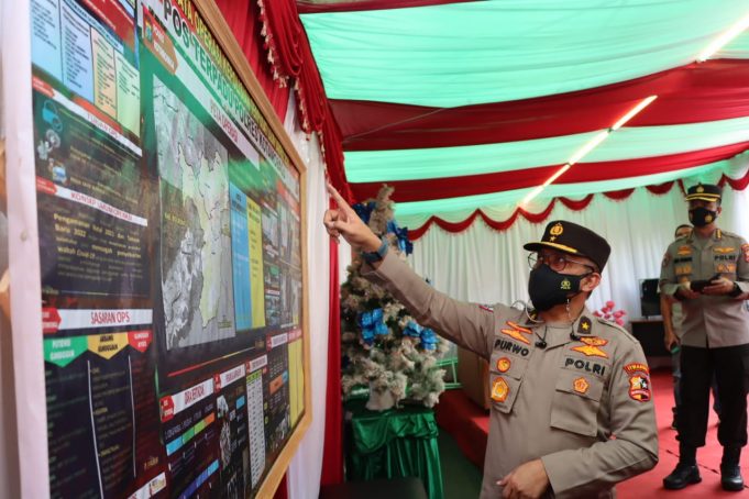 Pengawasan Operasi Lilin Samrat 2021, Itwasum Polri dipimpin Brigjen Pol Purwolelono, S.I.K., M.M sambangi Polres Kotamobagu