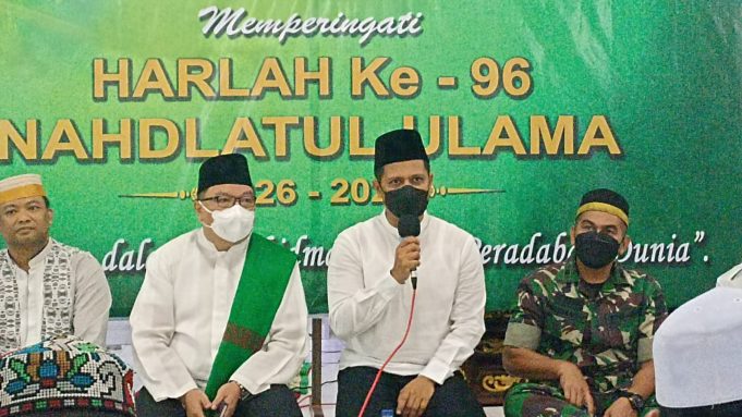 Dzikir & Istigosah Harla NU Ke-96, Ketua Cabang NU turut doakan Kapolres Kotamobagu serta jajaran.