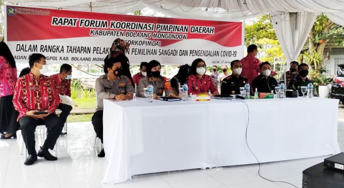 Kapolres Kotamobagu paparkan upaya cipta kondisi jelang Pilsang serentak dihadapan Forkopimda Bolmong