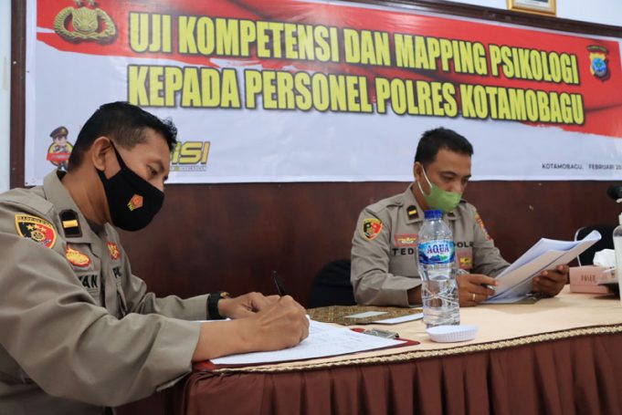 Pejabat utama dan Perwira Polres Kotamobagu jalani uji kompetensi dan Mapping Psikologi