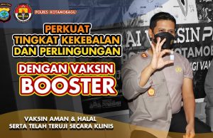 Ajak masyarakat untuk vaksinasi booster, Kapolres Kotamobagu kampanyekan pentingnya vaksin dosis III (lanjutan).