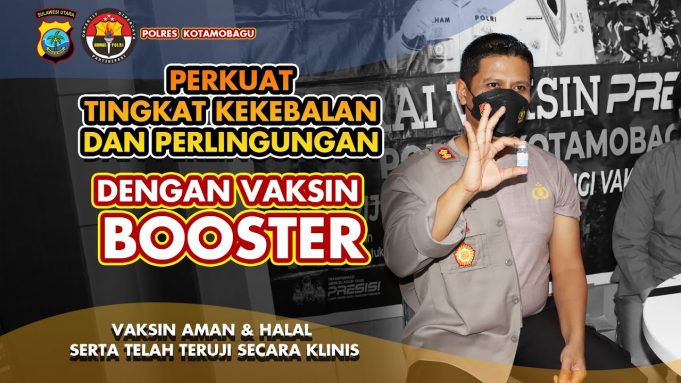 Ajak masyarakat untuk vaksinasi booster, Kapolres Kotamobagu kampanyekan pentingnya vaksin dosis III (lanjutan).