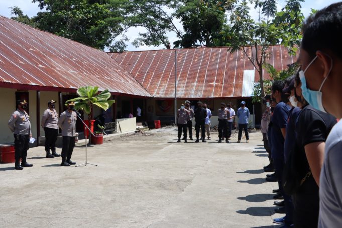 Pelantikan Sangadi Terpilih Kab Bolmong, Polres Kotamobagu terjunkan Personel lakukan Pengamanan.