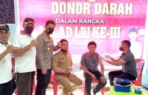 Turut meriahkan Milad Ke-III LBI, bersama Polres Kotamobagu gelar vaksinasi & donor darah.