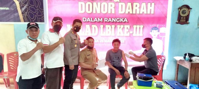 Turut meriahkan Milad Ke-III LBI, bersama Polres Kotamobagu gelar vaksinasi & donor darah.