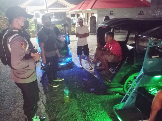 Patroli Presisi bubarkan pesta Miras sopir Bentor dan remaja yang hendak lakukan balap liar