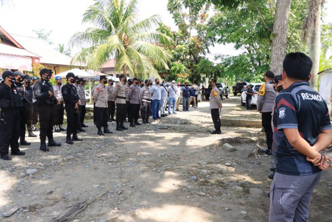 Maksimalkan pengamanan, Kapolres pantau langsung personil saat hitung surat suara ulang Pilsang Mopusi