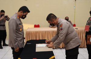 Polres Kotamobagu Gelar Penandatanganan dan Pengambilan Sumpah Pakta Integritas Penerimaan Polri Tahun 2022